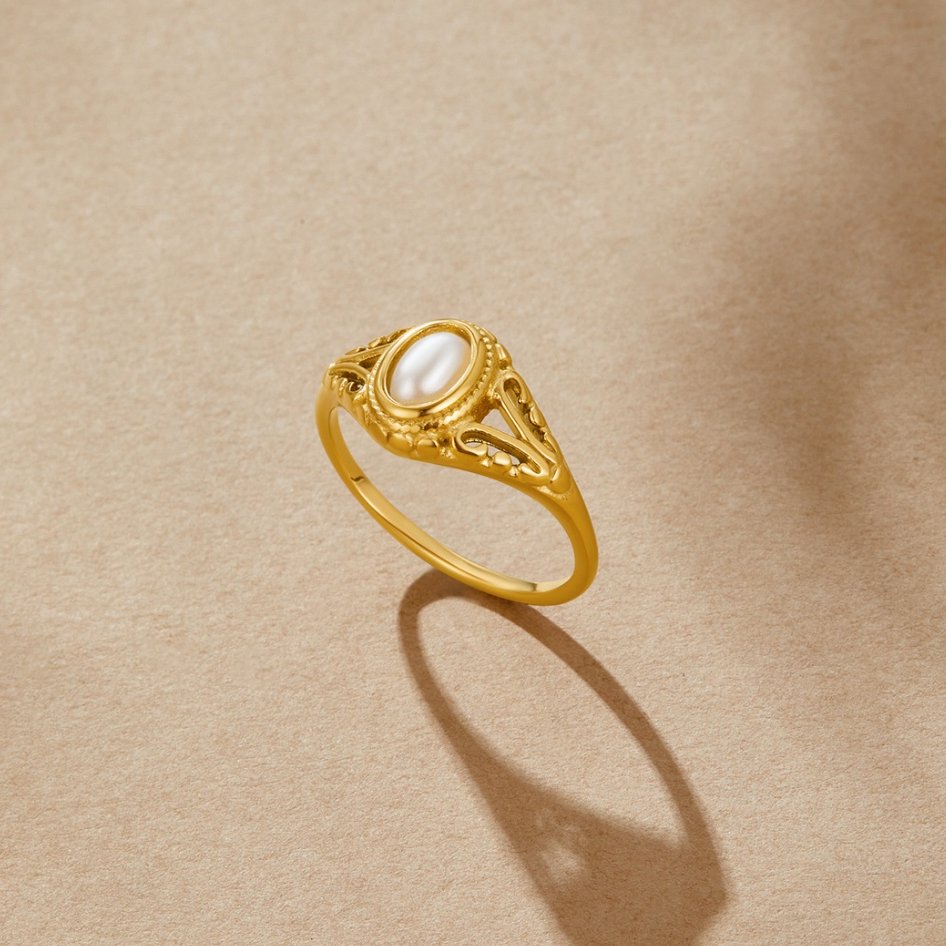 Aitana - Anillo de Perlas Vintage